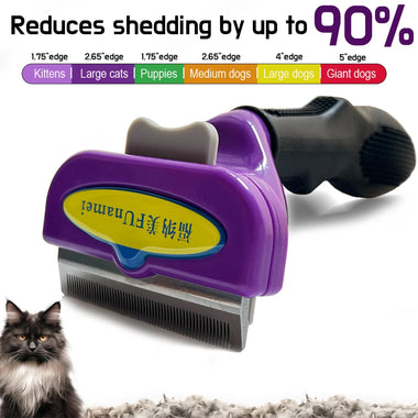 Pet Grooming Brush - Hair Removal & Massage Comb for Cats and Dogs