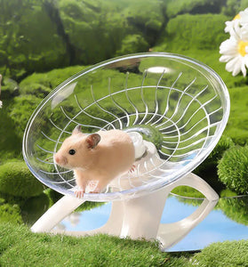 Silent Hamster Flying Disc & Exercise Wheel for Small Pets