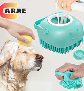 Puppy Joy Dog Bathing Brush & Shampoo Dispenser