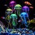 Simulated Jellyfish Aquarium Decoration - Fluorescent Fish Tank Scenery