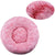 Round Dog Bed, Winter Warm Plush Basket, Washable for Small to Large Dogs & Cats
