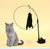 Cat Teaser Stick with Bell & Suction Cup - Durable Feather Toy