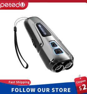 Ultrasonic Dog Barking Deterrent Device with LED Flashlight