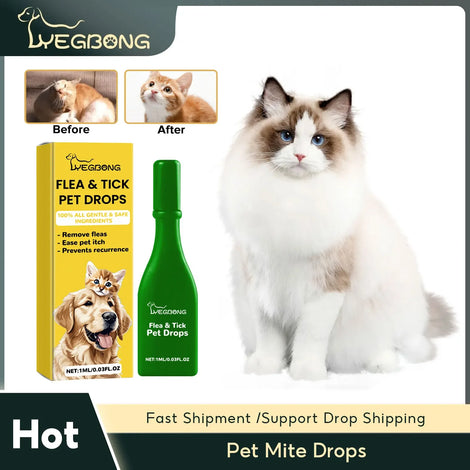 60ml Pet Flea Killer Spray – Long-Lasting Flea, Tick & Lice Control for Cats & Dogs