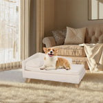 Nordic Pet Bed with Wood Legs & Cozy Pad