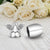 Small Keepsake Urn with Angel Wings - Mini Stainless Steel Cremation Urn for Ashes