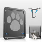 Lockable Magnetic Pet Door – Outdoor Screen Gate with Self-Closing Flap for Dogs & Cats