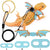 3-Piece Adjustable Bearded Dragon Leash with Bat Wings - Lizard Harness