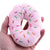 Soft Dog Donut Plush Toy - Interactive Chew & Squeaker for Small to Medium Dogs