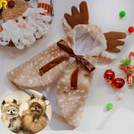 Christmas Pet Apparel - Elk Cloak & Hat for Dogs & Cats