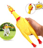 Squeaky Chicken Dog Toy - Durable Rubber Chew Toy with Squeeze Sound
