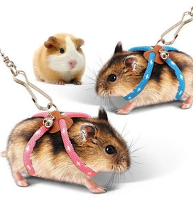 Adjustable Pet Traction Rope with Bell for Small Animals