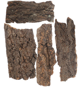 Natural Cork Bark – 4-Piece Reptile Terrarium Decoration for Climbing and Background