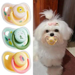 Pet Calming Pacifier - Soft Silicone Teeth Chew Toy for Dogs & Cats