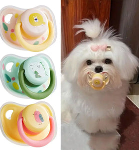 Pet Calming Pacifier - Soft Silicone Teeth Chew Toy for Dogs & Cats