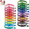 Pet Collar with Bell & Paw Print Pattern