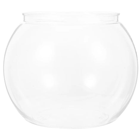 Plastic Round Fish Bowl - Clear Aquarium Tank & DIY Goldfish Bowl Vase