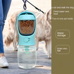 Portable Dog & Cat Water Bottle with Food & Water Storage for Outdoor Travel