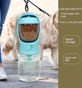 Portable Dog & Cat Water Bottle with Food & Water Storage for Outdoor Travel
