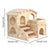 Wooden Hamster Nest with Stair Platform & Climbing Ladder