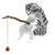 Fishing Cat Aquarium Statue