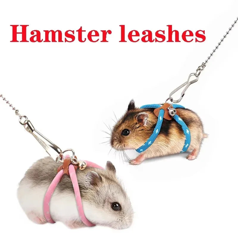Adjustable Soft Harness and Leash for Small Pets - Birds, Hamsters, Guinea Pigs, and Ferrets