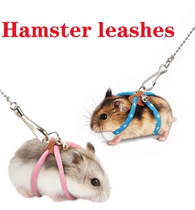 Adjustable Soft Harness and Leash for Small Pets - Birds, Hamsters, Guinea Pigs, and Ferrets