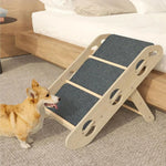 Wooden Pet Stairs – Foldable 3-Tier Ramp for Small Pets, Up to 30kg