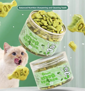 Mint Cat Biscuits for Teeth & Hair Care
