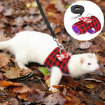 Small Pet Harness and Leash Set – Adjustable Denim Vest for Guinea Pigs, Rabbits, Hamsters, and Ferrets