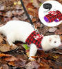 Small Pet Harness and Leash Set – Adjustable Denim Vest for Guinea Pigs, Rabbits, Hamsters, and Ferrets