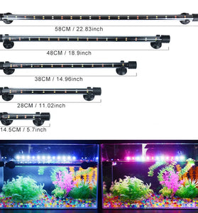 14-58CM Submersible LED Aquarium Light, Waterproof Fish Tank Lamp for Underwater Lighting