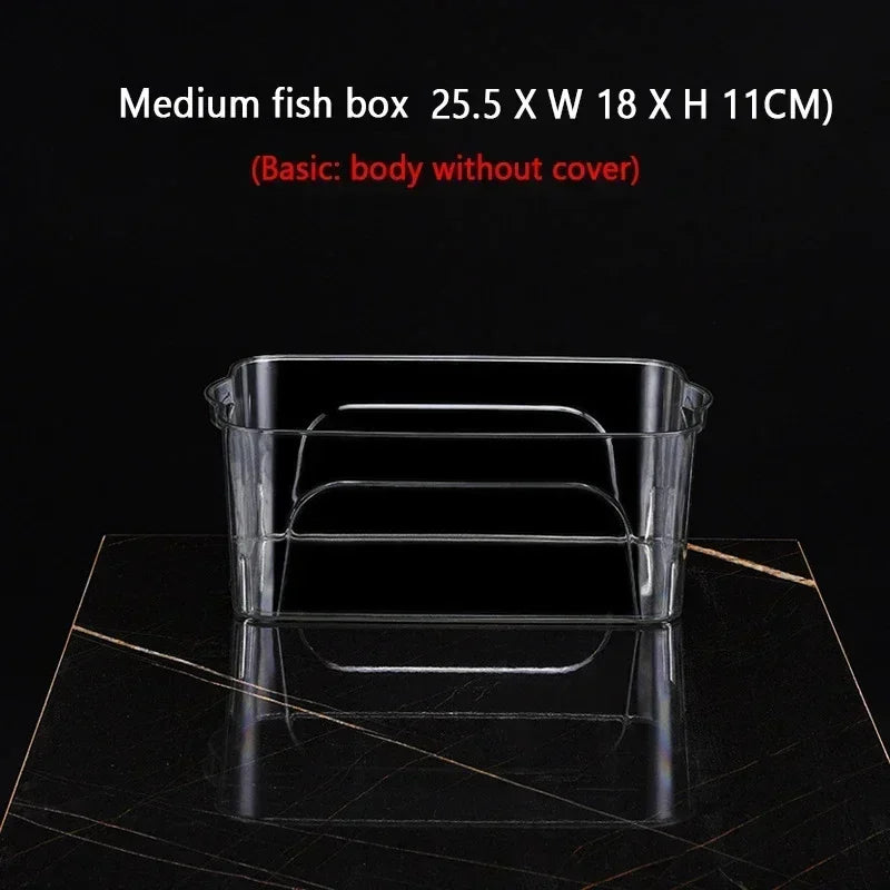 Transparent Acrylic Fish Tank - Ecological Breeding Box for Desktop Landscaping