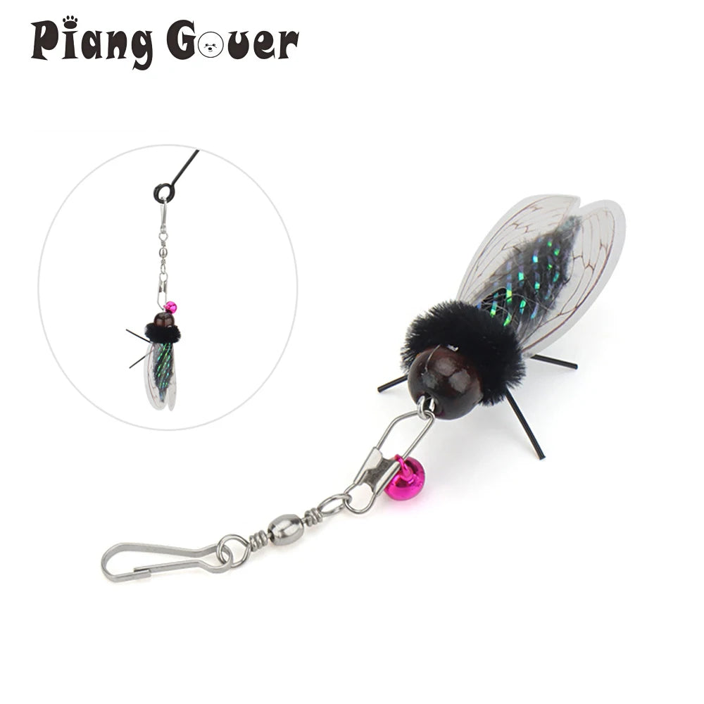 Simulated Insect Fly Cat Wand Replacement - Funny Teaser Toy