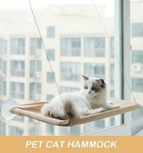 Window-mounted cat hammock