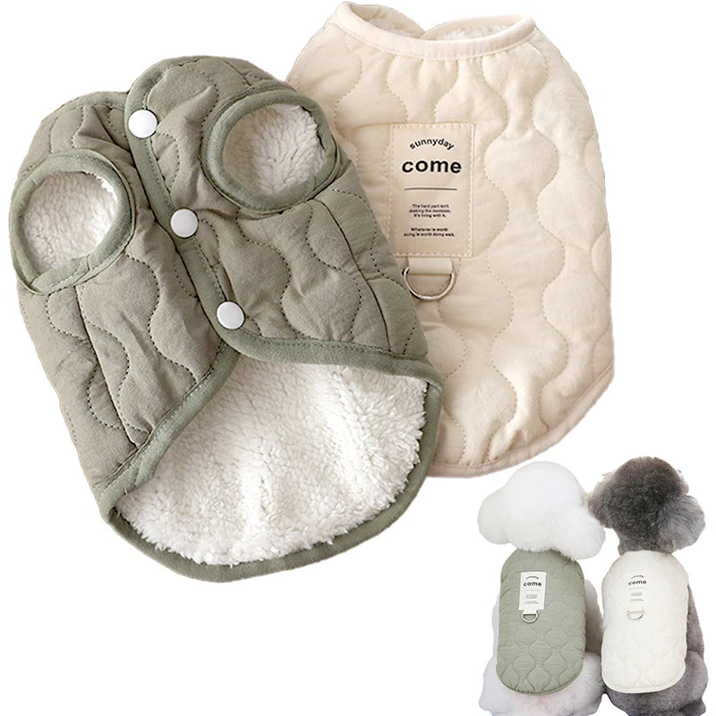 Winter Pet Dog Vest Jacket - Warm Cotton Coat for Small to Medium Dogs, Yorkie, Chihuahua, Bulldog