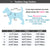 Winter Pet Dog Vest Jacket size chart
